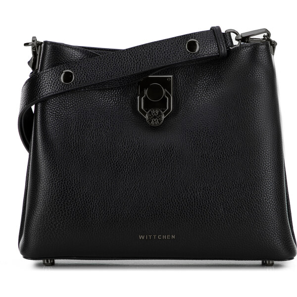 Wittchen Dámska ramenná kožená kabelka s prackou čierno-grafitová 100 66066325