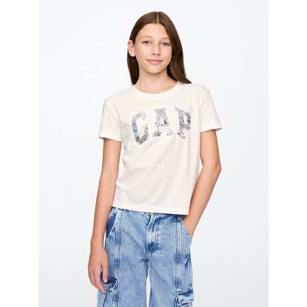 GAP Dievčenské tričko s flitrovým logom 628663-01 66266372