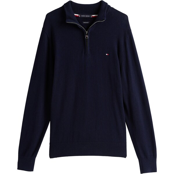 TOMMY HILFIGER Sveter tmavomodrá / červená / biela 35926362