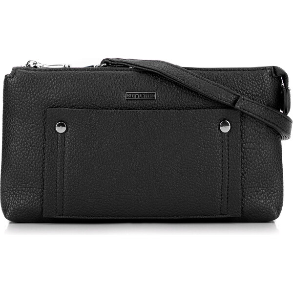 Wittchen Dámska crossbody dvojkomorová s vreckom čierno-strieborná 29 66066332