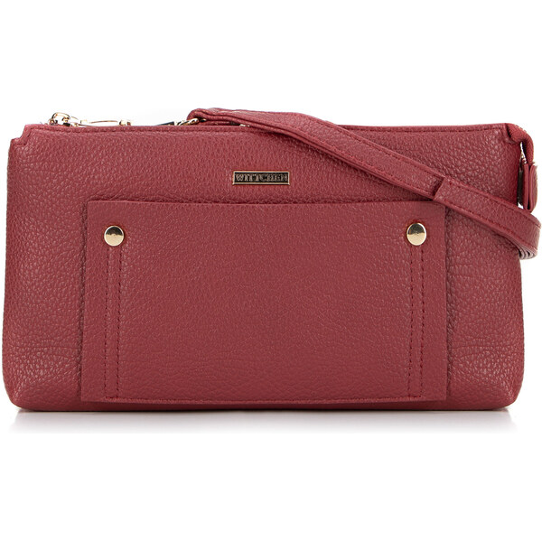Wittchen Dámska crossbody dvojkomorová s vreckom červená 29-4Y-604-3 66066333