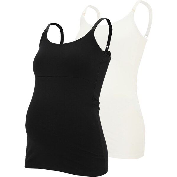 MAMALICIOUS Top MLKerrie čierna / biela 60919322