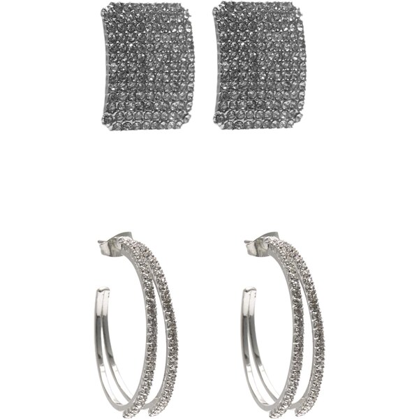 Pull&Bear Náušnice strieborná / priehľadná 62115177