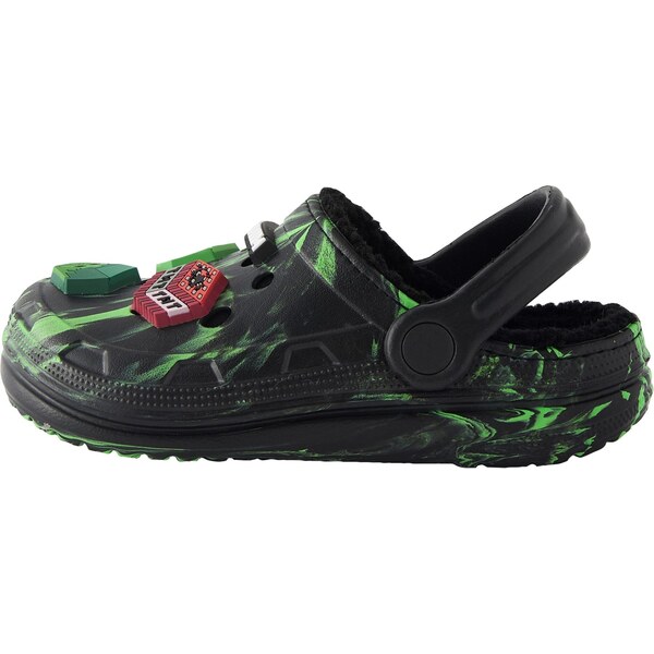 Next Papuče zelená melírovaná / čierna melírovaná 60911315