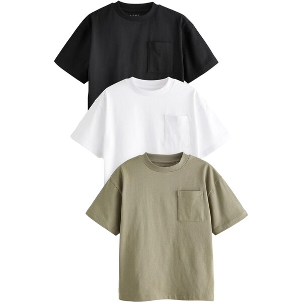 Next Tričko kaki / čierna / biela 60911681