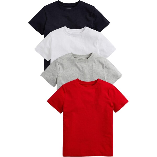 Next Tričko svetlosivá / tmavočervená / čierna / biela 60911935