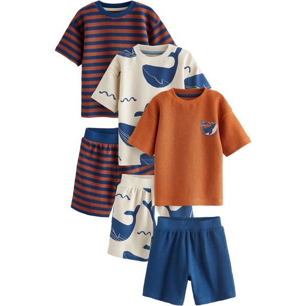 Next Pyžamo modrá / hnedá / biela 60913045