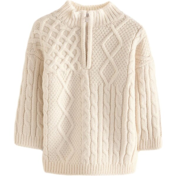 Next Sveter krémová 60913332