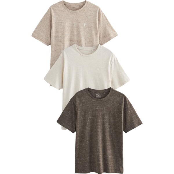 Next Tričko béžová / béžová melírovaná / hnedá 60915564