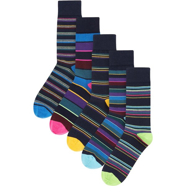 Next Ponožky námornícka modrá / svetlomodrá / tmavofialová / čerešňová 60915546