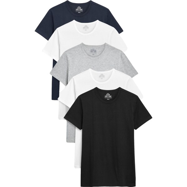 Next Tričko tmavomodrá / sivá melírovaná / čierna / biela 60916790