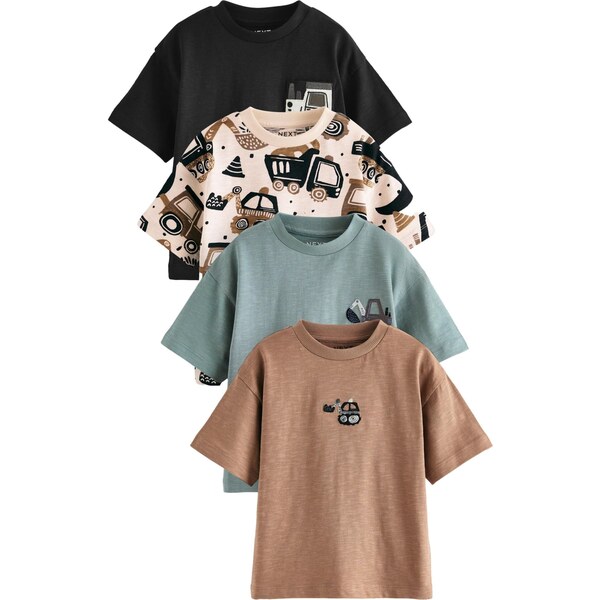 Next Tričko béžová / hnedá / zelená / čierna 60917334