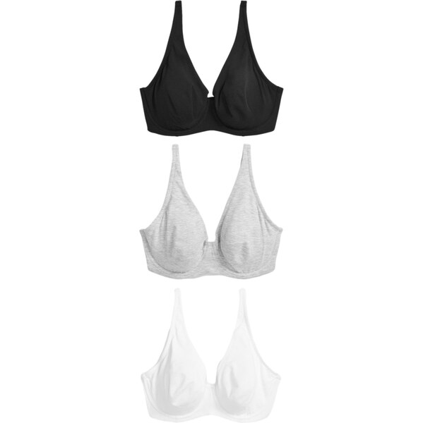 Next Podprsenka sivá / čierna / šedobiela 60914928