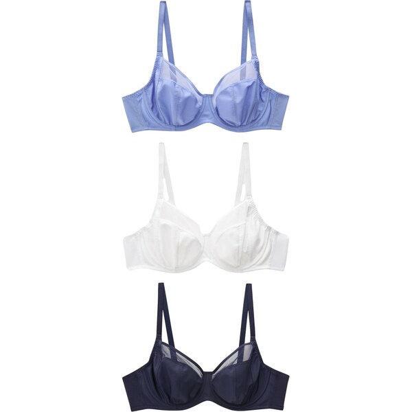 Next Podprsenka svetlomodrá / čierna / biela 60915165