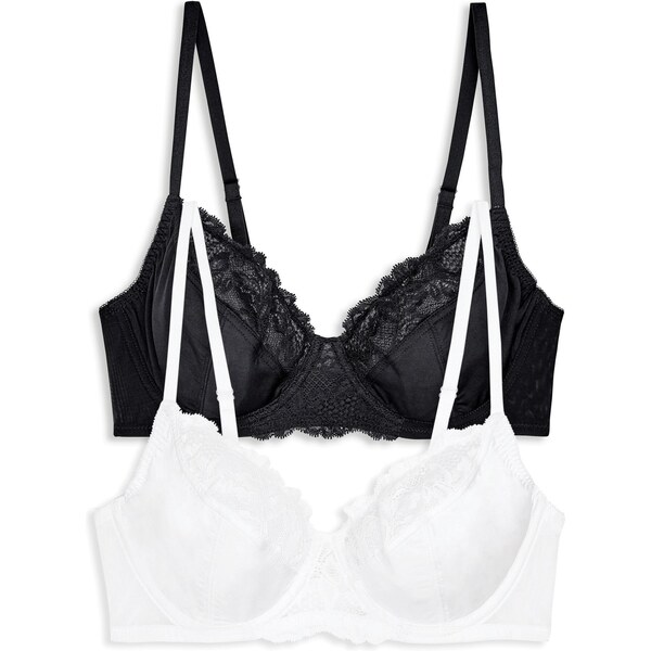 Next Podprsenka čierna / biela 60915745