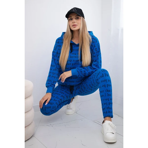 Kesi Set with purple blue print 60755051