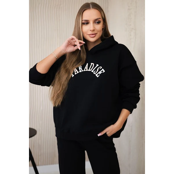 Kesi Cotton set with embroidered Paradise black inscription 64656652