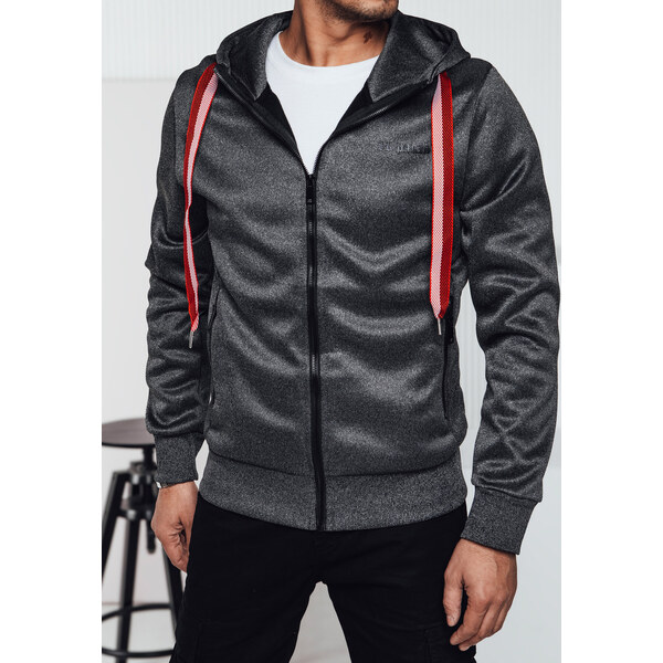 BASIC Pánska tmavosivá mikina s kapucňou BX5859 61532606