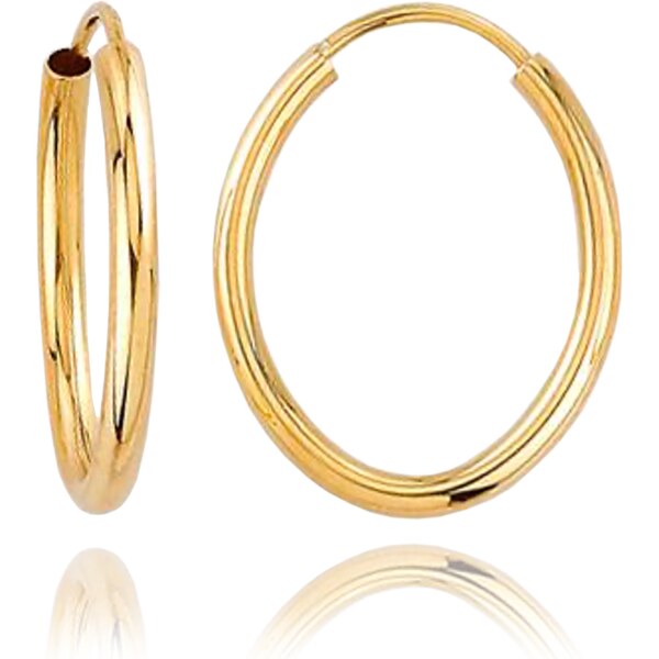 Olivie MINET Decentní zlaté náušnice kroužky Au 585/1000 64933747