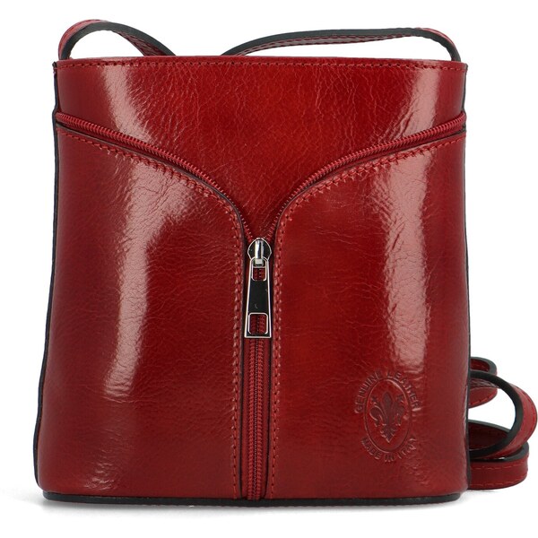 Delami Vera Pelle Dámska kožená crossbody kabelka červená - Delami 60957268