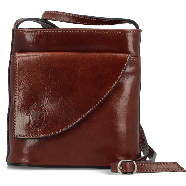 Delami Vera Pelle Dámska kožená crossbody kabelka hnedá - Delami 60980433