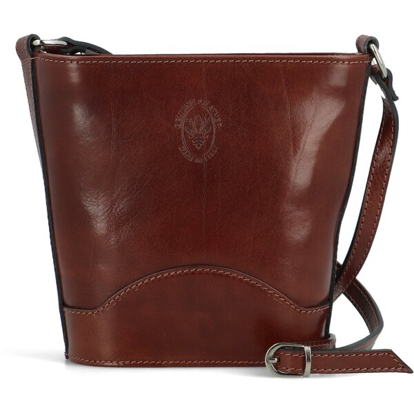 Delami Vera Pelle Dámska kožená crossbody kabelka hnedá - Delami 60980429