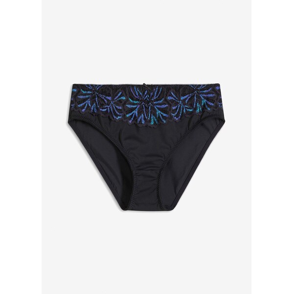 bonprix Maxi nohavičky s viacfareným lesklým vláknom, farba čierna 60953245