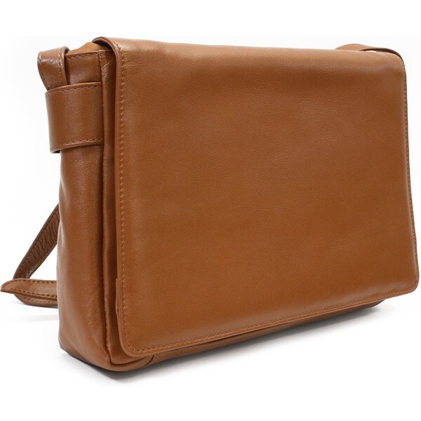 Arwel Hnedá kožená klopnová kabelka 213-7320-40 66066064