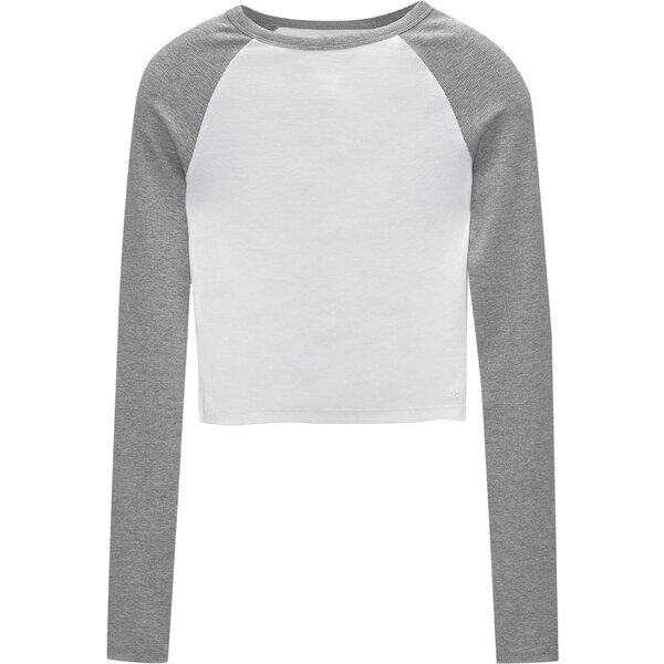 Pull&Bear Tričko sivá melírovaná / biela 63151957