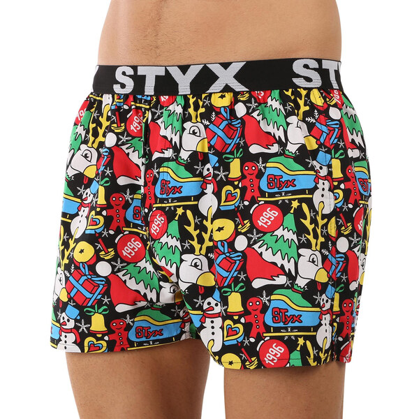 Pánske trenky Styx art športová guma Vianoce (B1258) 28194985