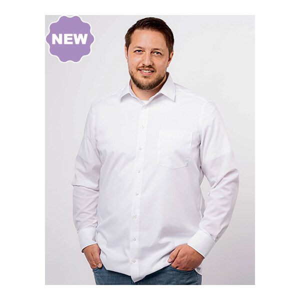 Marvelis Comfort Fit pánska košeľa dlhý rukáv 100% popelín biela 60978350