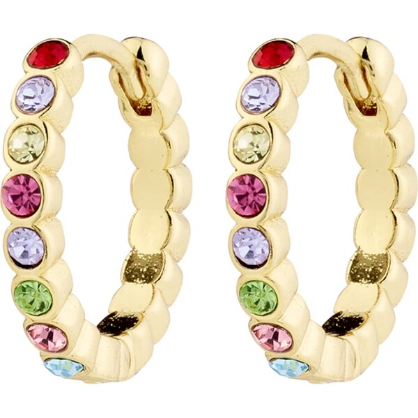 Pilgrim Náušnice Kleopratra zlatá / jablková / rosé / rubínová 60982368