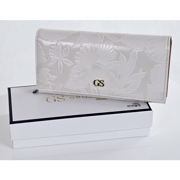 GROSSO Kožená matná dámska peňaženka RFID béžová s lístkami v 60985277