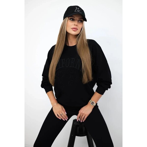 MladaModa Bavlnená súprava California čierna 46491106