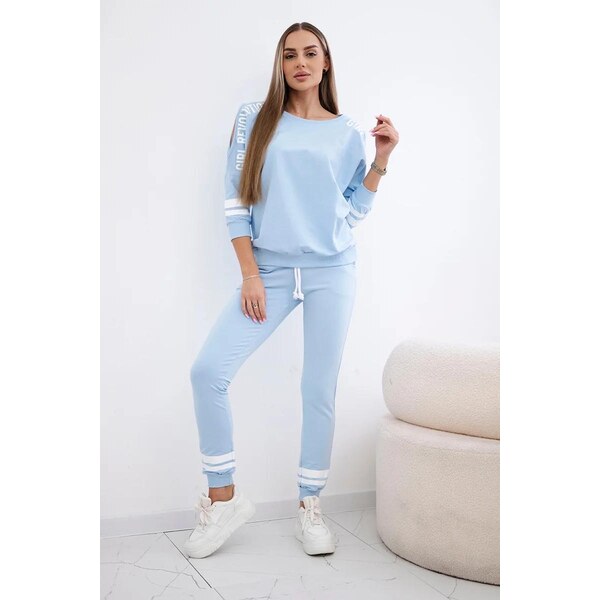 MladaModa Tepláková súprava Girl Revolution svetlomodrá 22733098