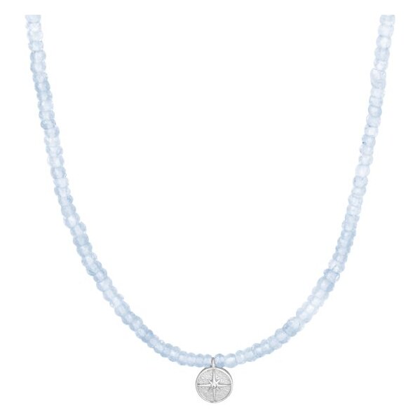 Choker náhrdelník Akvamarín so Severkou - Strieborná Trimakasi 61061072