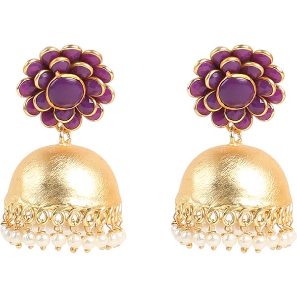 SOHI Náušnice Rubie zlatá / purpurová 63149865