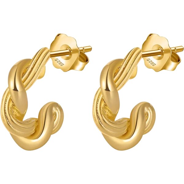 MAJYA Strieborné náušnice ALEENE pozlátené 11381 64582333