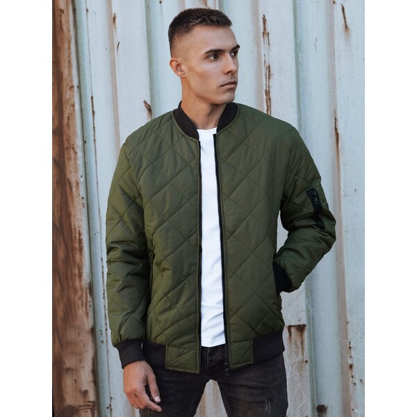 DStreet Kurtka męska pikowana bomber jacket zielona 57711301