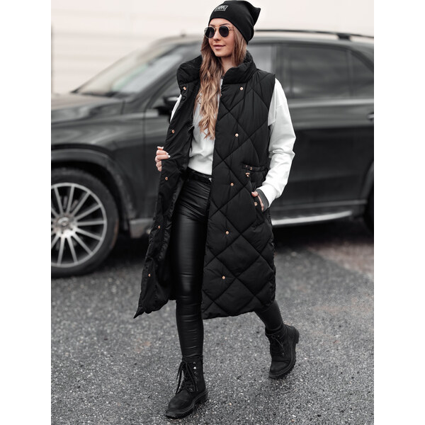 BASIC Čierna dámska dlhá prešívaná vesta ARCTVEST TY4765 61532497