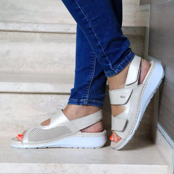 Dámske kožené béžové sandále BATZ TILDA 61048481