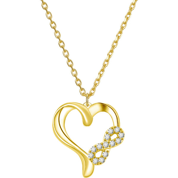 Olivie Strieborný pozlátený náhrdelník Si v mojom srdci 9239 63314774