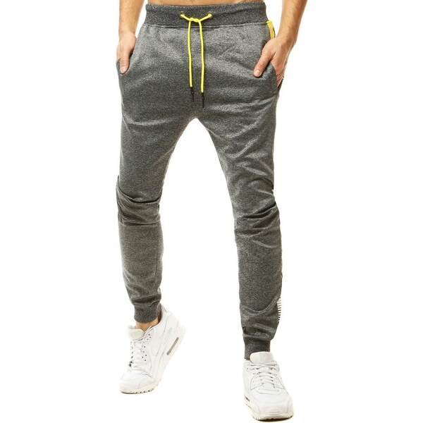 Pánske teplákové nohavice tmavosivé Dstreet 50646401