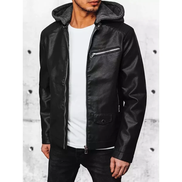 Pánska koženková bunda Farba čierna DSTREET 64675711
