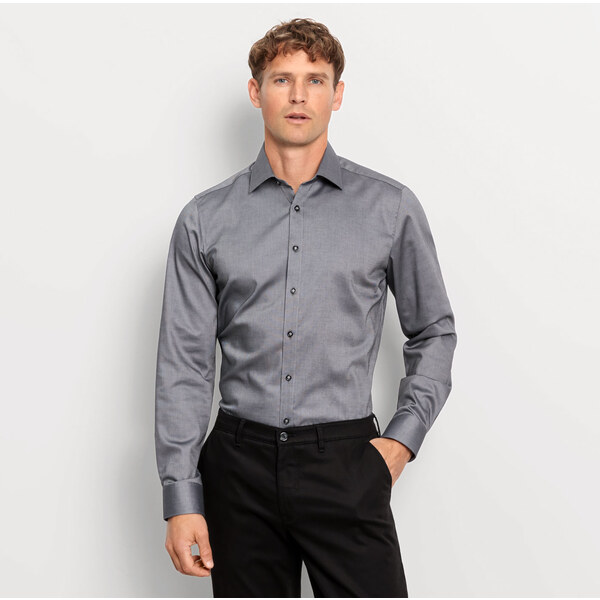 Pánska sivá Level 5 košeľa OLYMP body fit 61061023