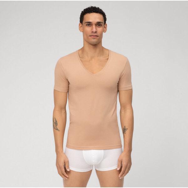 Pánske telové tričko pod košeľu extra hlboký výstrih OLYMP body fit 61061040