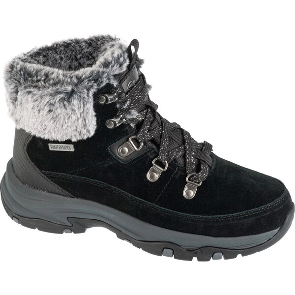 Čierne dámske zimné členkové topánky Skechers Trego - Snow Worries 61532527