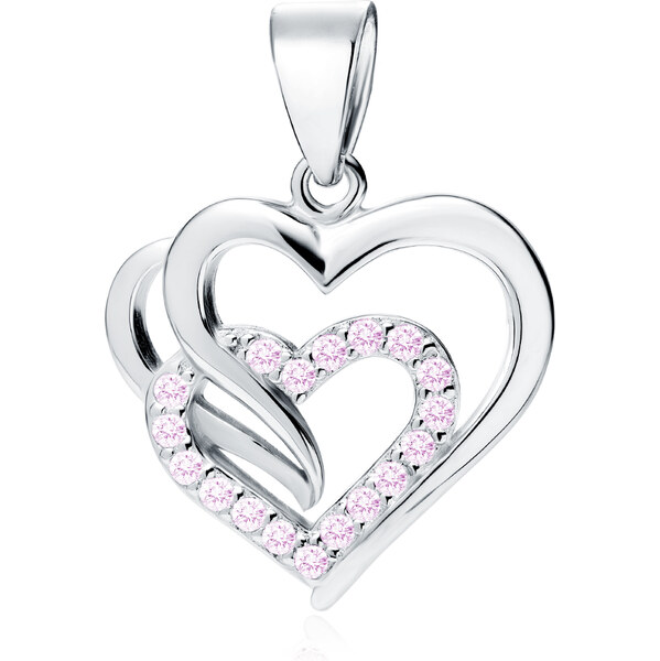 Olivie Strieborný prívesok SPOJENÉ SRDCIA 4837 21451975