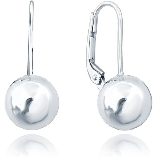 OLIVIE MINET Zlaté náušnice z bílého zlata kuličky Au 585/1000 65013879