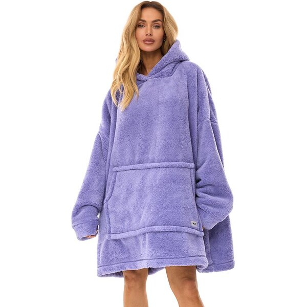 L&L Maxi mikina Hoodie fialová 60755422